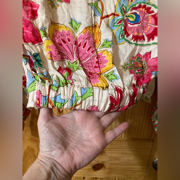 NWOT - Rachel Zoe size XS long-sleeved faux wrap floral top - Picture 7 of 8